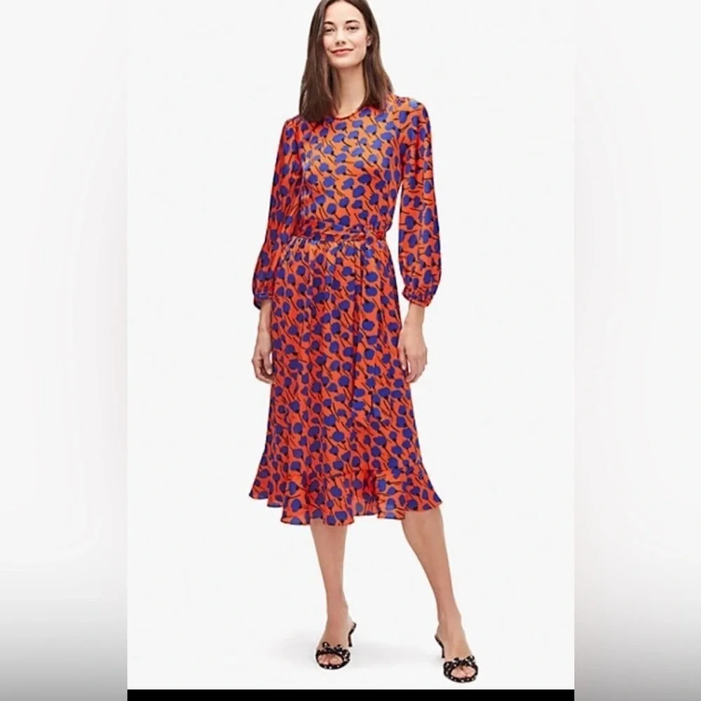 Kate spade poetic floral smocked dress size 4